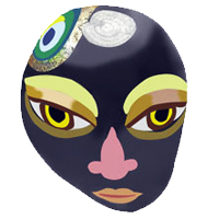 Painted Gopal Krishna Shaligram