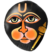 Painted Hanuman Shaligram